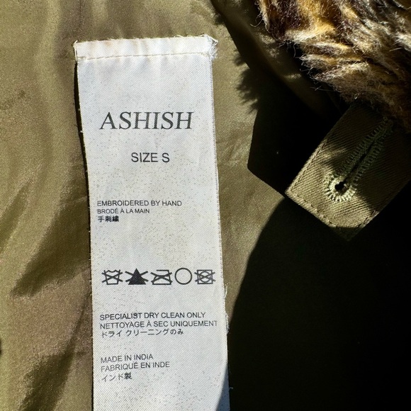 Ashish Olive Sequin Parka w Leopard Fur like featured in Ab Fab - Picture 14 of 16